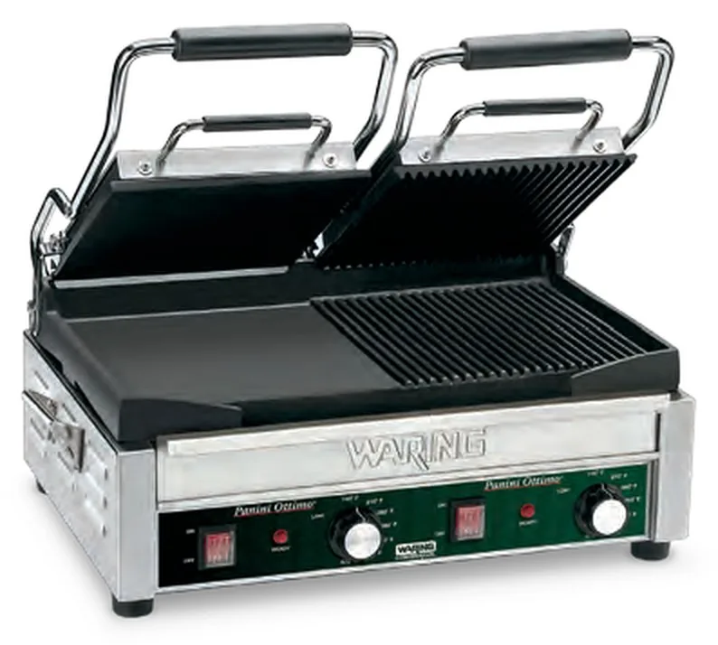 Waring Ottimo Dual Grill Ribbed and Flat with Timer WDG300TE 43 x 24 cm (EU F-plug (Schuko))